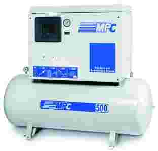 Compresor de aire silencioso, 2 cilindros, trifásico, 7'5 CV y 500 litros  de calderin